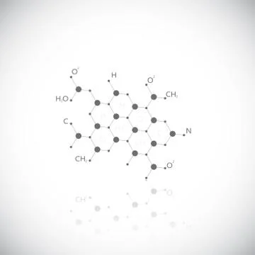 Dna molecule on gray background. Graphic background for your design and your Stock Illustration