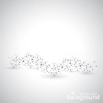 Dna molecule on gray background. Graphic background for your design and your Stock Illustration
