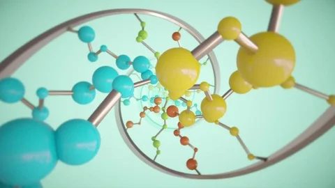DNA molecule helix. A Stock Footage 72981046