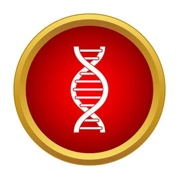 Dna molecule helix icon representing genetics and science Illustrazione stock
