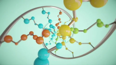 DNA molecule helix. Loop. C 스톡 동영상 72981563