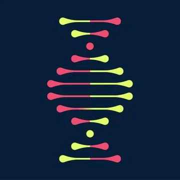 DNA molecule icon isolated vector genetic code Illustrazione stock