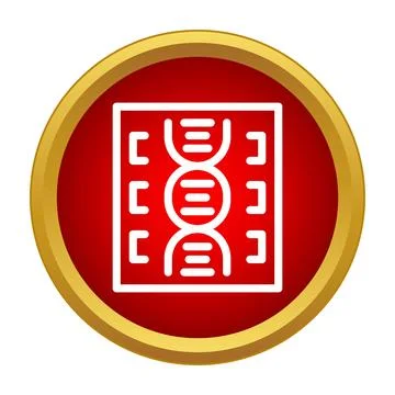 Dna molecule icon showing genetics and biotechnology research Stock-Illustration