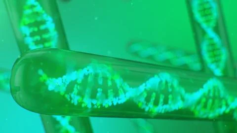 DNA molecule, its structure. Concept human genome. DNA molecule with modified 스톡 일러스트
