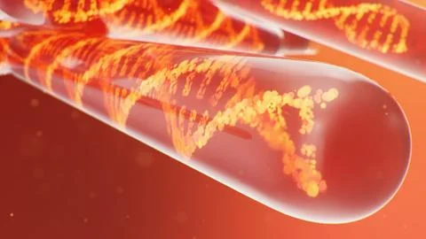 DNA molecule, its structure. Concept human genome. DNA molecule with modified Stockillustratie