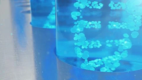 DNA molecule, its structure. Concept human genome. DNA molecule with modified Stock Illustration