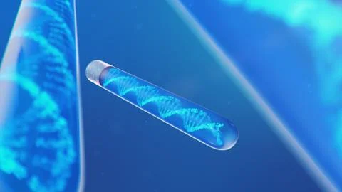 DNA molecule, its structure. Concept human genome. DNA molecule with modified Stockillustratie