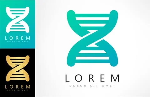DNA molecule logo Stock Illustration