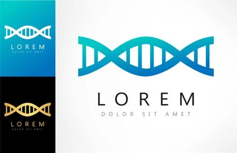 DNA molecule logo Stock Illustration