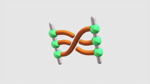 DNA Molecule Loop Stock Footage 308000223