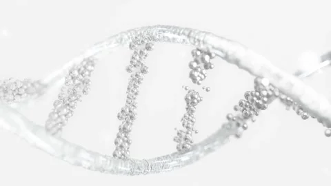 DNA molecule from particles. has white appearance, transparent. 動画素材 256218825