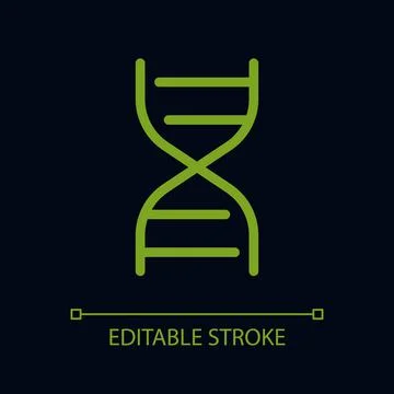 DNA molecule pixel perfect glassmorphism ui icon for dark theme Illustrazione stock