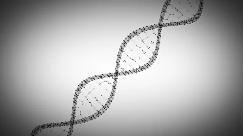 DNA molecule rotation Stock Footage 124698336