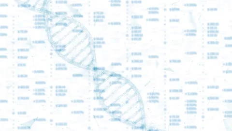 Dna molecule science with blurred data code animation Stock Footage 319420323