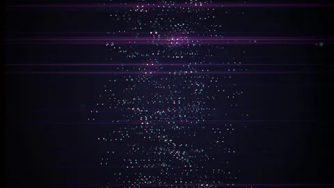 DNA molecule sequence of abstract particles on dark space background crossed by Stock Footage 122267256