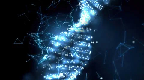 Dna Molecule Structure 3D illustration Stockfoto's