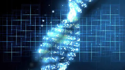 Dna Molecule Structure 3D illustration Stock Photos