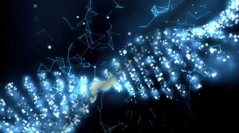 Dna Molecule Structure 3D illustration 스톡 사진