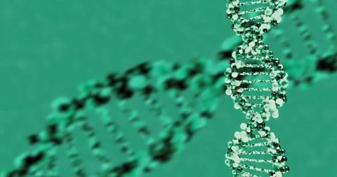 DNA molecule structure. 3D render Illustrazione stock