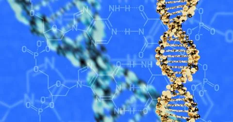 DNA molecule structure. 3D render イラスト素材