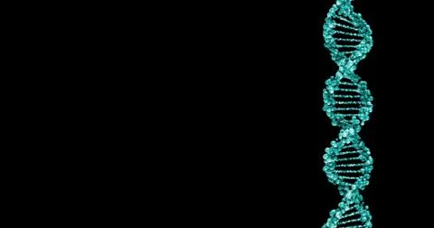 DNA molecule structure. 3D render Illustrazione stock