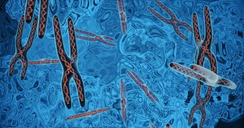 DNA molecule structure. 3D render Stock Illustration