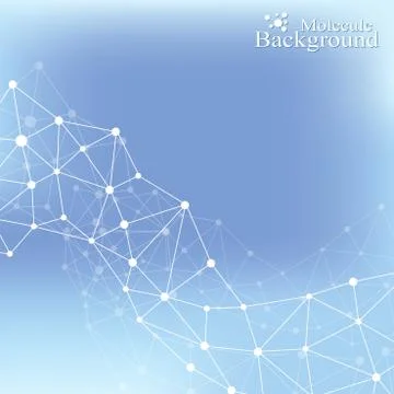 DNA Molecule Structure and Concept of Neurons. Science vector background Stock Illustration