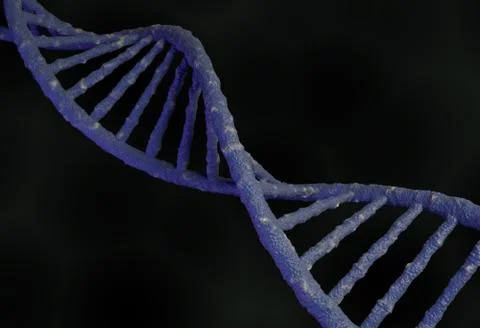 DNA molecule structure blue 3d illustration Illustrazione stock