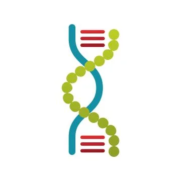 Dna molecule structure isolated icon Illustration