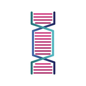 Dna molecule structure isolated icon Illustrazione stock