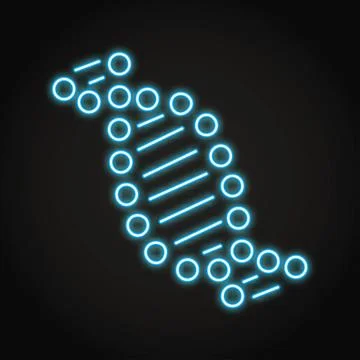 DNA molecule structure neon icon DNA molecule structure neon icon Copyrigh... Foto stock