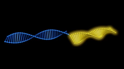 DNA molecule structure repair, editing and manipulation . 3d animation Stock Footage 123249587