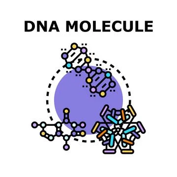 Dna molecule structure representing genetic science research Stock Illustration