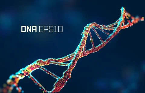 Dna molecule vector illustration. Genetic science abstract background. Gene d イラスト素材