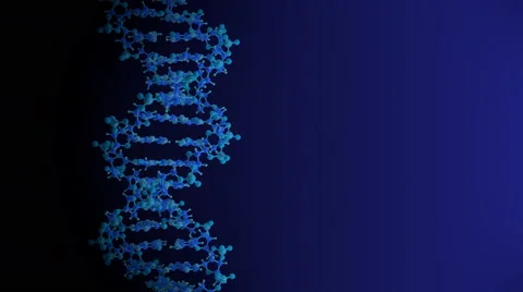 DNA molecule, vertical rotation, blue variant Vidéo 61109422