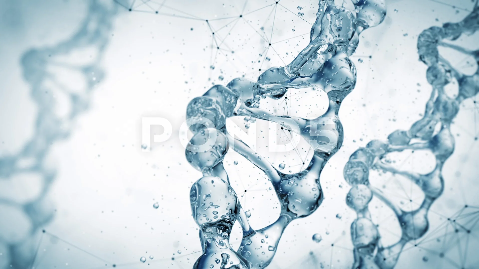 DNA molecule in water 3d illustration. H... | Stock Video | Pond5