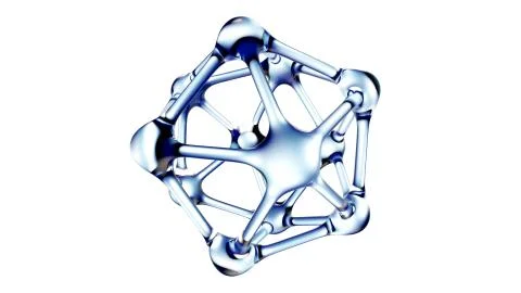 DNA molecule in water over white background. Stock Illustration