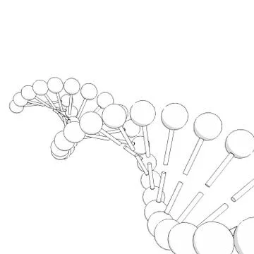 DNA molecule on white background Vector image Ilustración de archivo