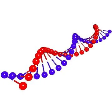 DNA molecule on white background Vector image Ilustración de archivo