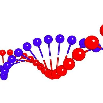 DNA molecule on white background Vector image Ilustración de archivo