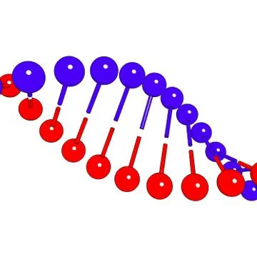 DNA molecule on white background Vector image Ilustración de archivo