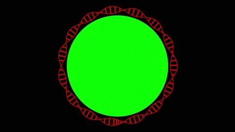 DNA molecule wraps around sphere . Flat solid colors . 3d animation Stock Footage 155297314