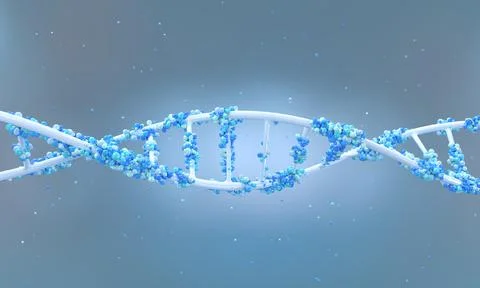 DNA Molecules and atoms Stock Illustration