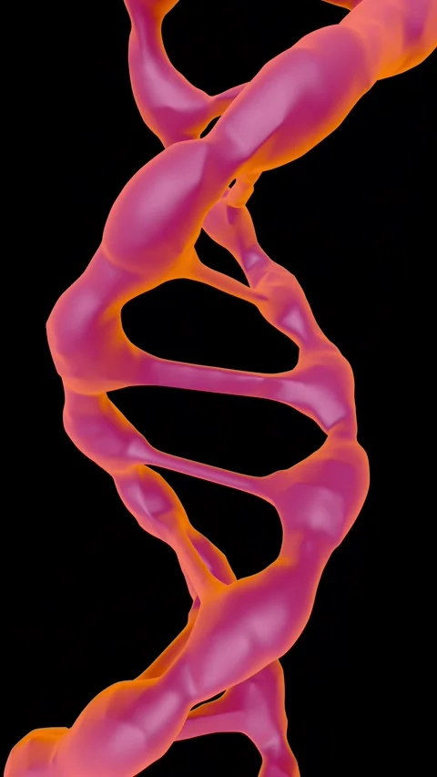DNA molecules animation on a green screen. Stock Footage 254114235