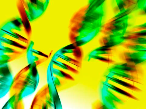 Dna molecules, artwork Stock Illustration