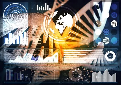 DNA molecules background Stock Illustration