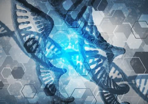 DNA molecules background Stock Illustration