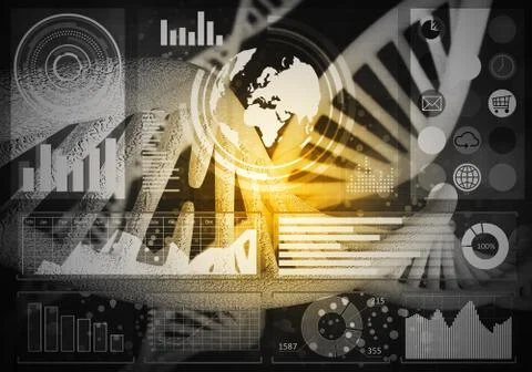 DNA molecules background Stockillustratie