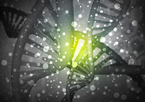 DNA molecules background Illustrazione stock