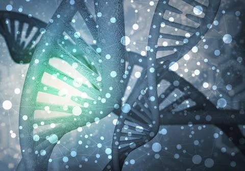 DNA molecules background Stock Illustration